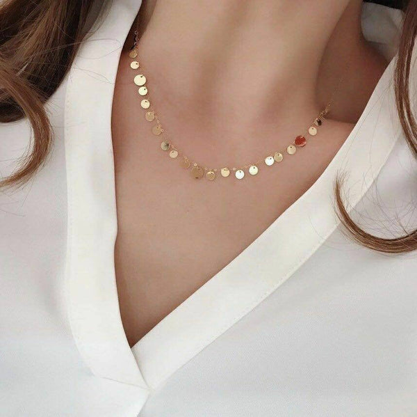 Genuine 18K gold solid dainty necklace, Au750 stamped, 75% of gold, na –  Spainjewelry