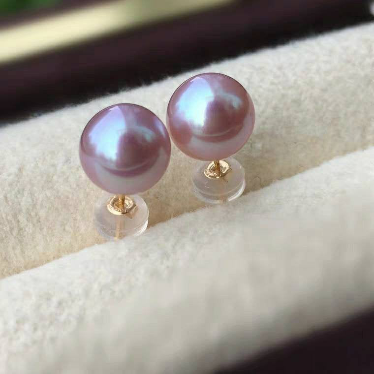 Huge pearls 11-12mm 18K gold solid pearl earrings studs, Au750 stamped gold, 75% of gold earrings, natural fresh water Edison white pearls