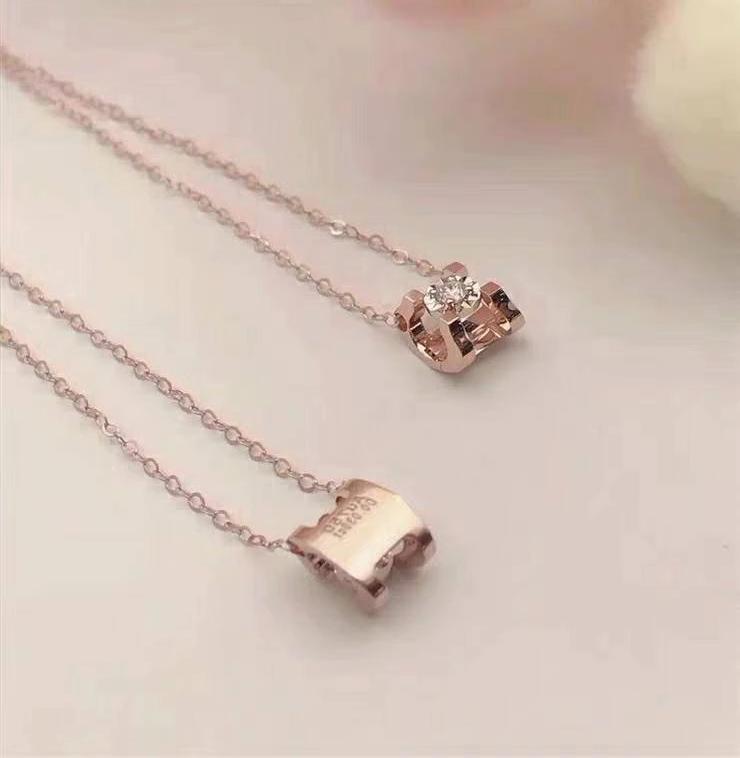 0.02Carat  0.03CT real Diamond  Pendant charm 18K gold solid  AU750 Gold +18K gold fine Chain Au750  jewelry set, rose gold ,  75% of gold