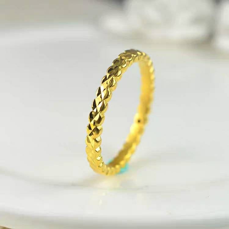 Genuine 24K gold solid band ring,  Au999 gold, 99% of gold 1 gram, real K gold band ring, for men, women, gifts for loved ones