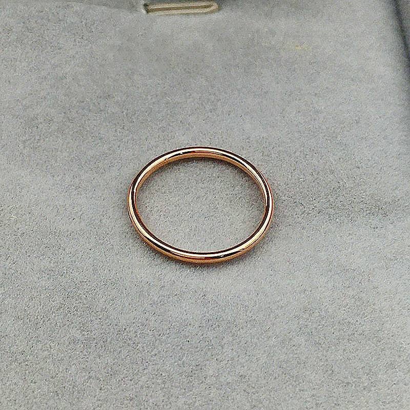 Genuine 18K gold solid ring, thin,  Au750 gold, 75% of gold, real K gold, fine slim ring, for men, women, gifts for loved ones