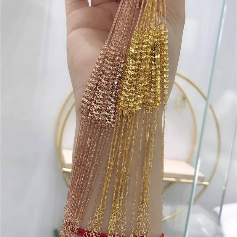 Genuine 18K gold solid beaded bracelet, Au750 stamped gold, 75% of