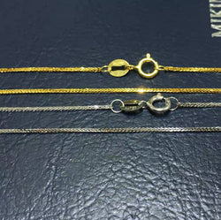 Necklace chain Spiga / Wheat 18K gold solid long chain  Genuine Au750 stamped gold,  rose gold  yellow gold necklace,  55cm long 22 inches