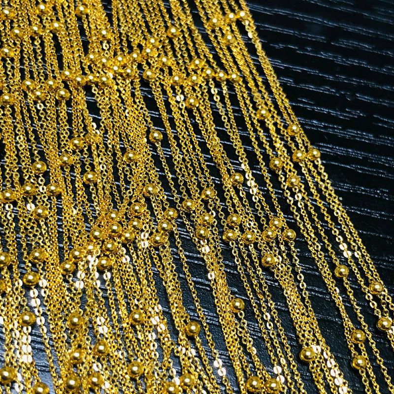 Necklace chain 18K karat Genuine gold solid Au750 stamped slim 