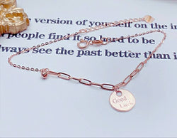 Genuine 18K gold solid good luck coin charm bracelet, Au750 stamped gold, 75% of gold cable chain bracelet, 18K  rose gold coin charm