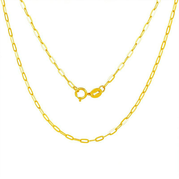 Necklace chain clip chain 18K gold solid,  Genuine Au750 stamped gold,  rose gold  yellow gold necklace,  40cm long 16 inches