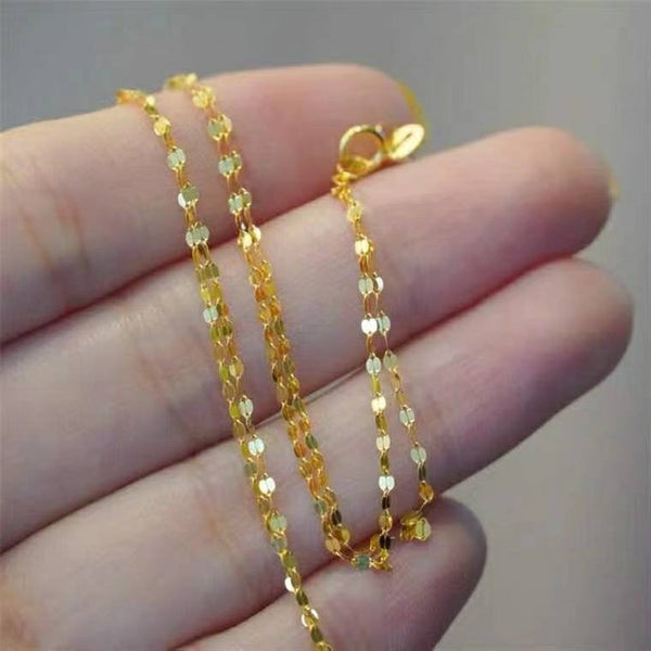 Genuine Necklace Lip chain 18K gold solid Au750 stamped, 75% of gold, Real K gold,  45CM, 18 inches, 18K rose gold solid, white gold chain