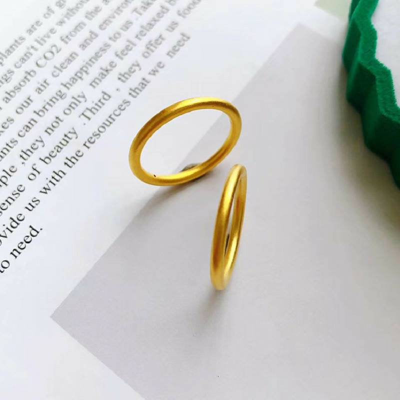 24K Solid Yellow Gold Sakura Ring — Kiwami Jewelry